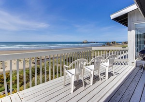 Dog-friendly, oceanfront home w/ beach access, deck - only minutes from town