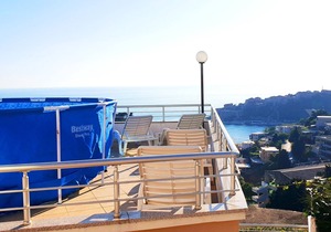 Double studio with private sea view balcony