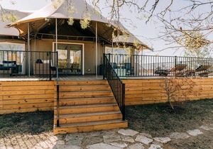 Dreamcatcher Safari Tent at Wahwahtaysee Resort on the San Marcos River