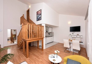 Duplex two bedroom apartment with balcony