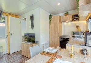 Enjoy a real Tiny Haus vacation close to nature at Camping Park Wemding!