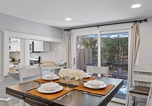 Enjoy a walk to the beach from this renovated, pet friendly end-unit villa.