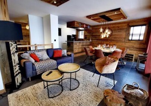 Exceptionnel duplex avec vue panoramique, terrasse et garage aux Gets - FR-1-598-36