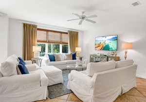 Fantastic location lake views and a golf cart!