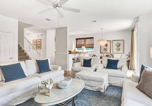 Fantastic location lake views and a golf cart!