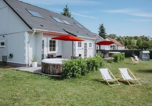 Ferienhäuser Insel Usedom Haus Samara 8 - Blick aufs Achterwasser! Whirlpool und Sauna