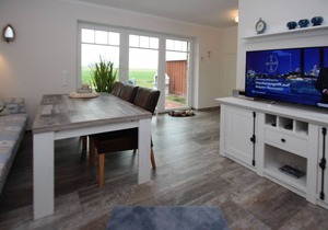 Ferienwohnung in Neßmersiel mit Garten und Feldblick