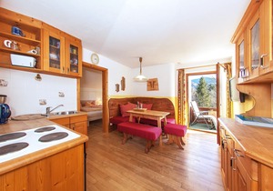 Ferienwohnung Loferau 5 - 50 m² für 2-3 Personen, 1 großer Wohn-Schlafraum, sep. Küche