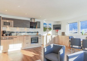 Flat with balcony and view
