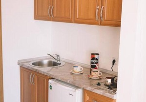 Four bedded studio with kitchen and private sea view balcony