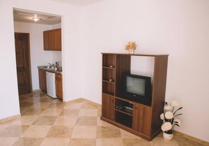 Four bedded studio with kitchen and private sea view balcony