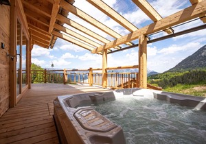 "franzerl Alm" für 2-4 Personen, Terrasse mit Bergblick, Whirlpool, Infrarotliegen
