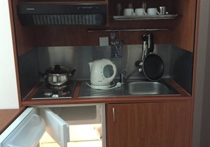 Fully equipped studios in the center of the village only 70m from the beach
