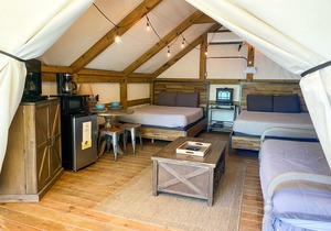 Gorgeous and Fun Glamping Cabin with AC and Kitchenette