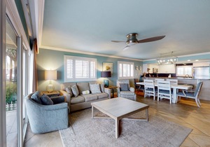 Gorgeous beachfront condo with a pool & private beach access