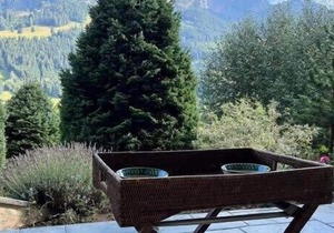 Gstaad , Switzerland skiing from exclusive Rougemont chalet apartment,