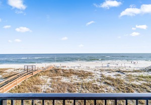 Gulf-front getaway with a pool, free WiFi, washer/dryer, & central AC