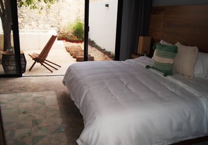 Habitación de lujo con king Size y alberca privada en el centro de Mérida.
