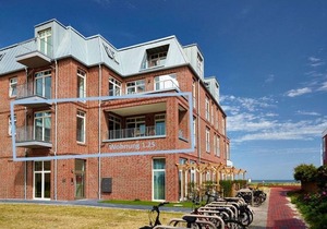 High-quality apartment on the North Sea with sunny, large loggia facing south -