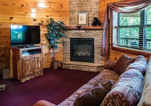 Hilltop Hideaway-- Luxury Cabin with Stunning Views and Jacuzzi for Two