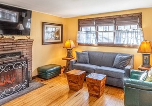 Idyllic getaway with ponds, fireplace, AC, WiFi - snowbird, biker & pet-friendly