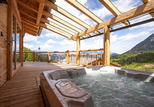 "kathl Alm" für 2-4 Personen, Terrasse mit Bergblick, Whirlpool, Infrarotliegen