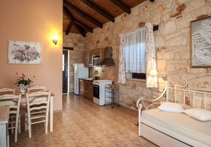 Kavos Psarou stone and wooden built sea front sea view traditional/lux villa