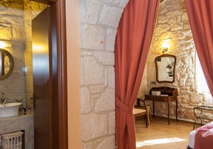 Kavos Psarou stone and wooden built sea front sea view traditional/lux villa