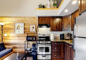 Lakefront wilderness resort cabin with private deck, grill, & WiFi