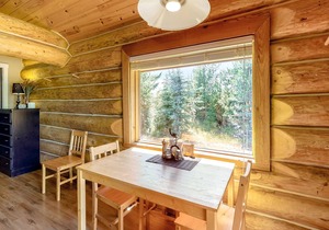 Lakefront wilderness resort cabin with private deck, grill, & WiFi