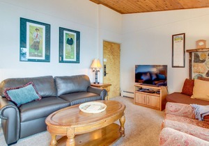 Lakeside condo with pool, hot tub, sauna & beach access