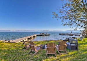 Lakeside Home with Beach about 14 Mi to Ski Area!