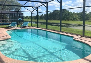 Large private west facing pool.
