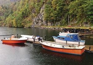 Large boathouse with three vacation apartments (N19683, N19684, N19685).