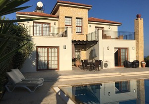 Large modern private spacious villa with pool. Panoramic Mountain & Sea Views.
