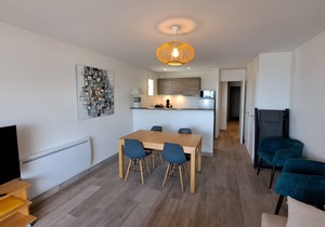 Large T2 + cabin (50m²) renovated 4 to 5 people on the seafront with parking