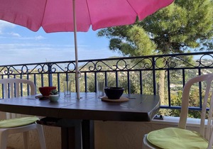 Les Issambres: Studio cabin for 4, AC, pool, parking