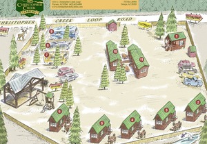 Like new one bedroom, one bath cabin overlooking Christopher Creek