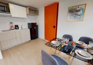 LOFT TYPE APARTMENT IN CHAPINERO WITH MOUNTAIN VIEW
