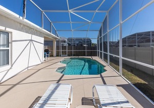 Lovely 4 bed 2 bath home with private South-facing pool, located at Esprit