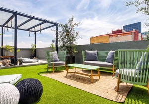 Lux 3BR Apt | 2 Cool Rooftops+FirePit+B/Center+Gym