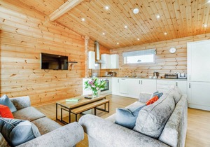Luxurious and contemporary Finnish log lodge.