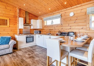 Luxurious and contemporary Finnish log lodge.