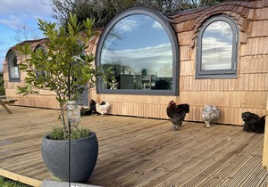 Luxury glamping with sea and sunset views - Cornwall
