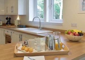 Luxury lodge, set in 40 acres of beautiful private gardens at Carberry Tower Estate.