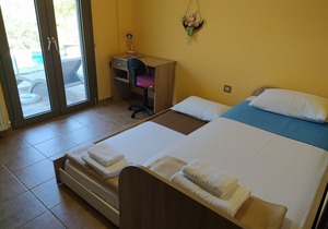 LUXURY VILLA KASTANIA WITH PRIVATE POOL SURROUNDED BY TREES, FLOWERS AND HERBS.