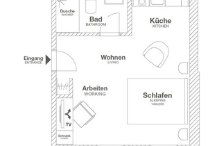 Luxury with terrace - Design Serviced Apartment in Wolfsburg