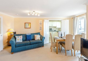 Marina views at this spacious and stylish apartment.