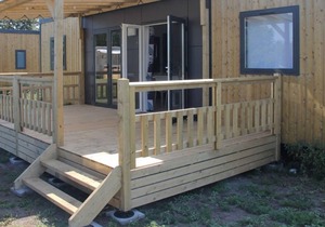 Modern 6-person chalet in the Frisian countryside, 3 bedrooms and WiFi