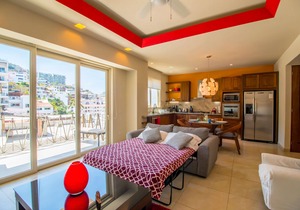 Modern and spacious condo V177 in the Romantic zone of Puerto Vallarta!